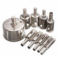 10 dalių 8-25-50 mm deimantinis įrankis Individualus plytelių ribotuvas Gręžimo skylės atidarytuvas 10PCS