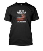 Laikykite Ameriką be Trumpo Anti Trump Amerikos Vėliavos Unisex Marškinėliai S black