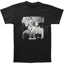Beatles Reverse Revolver Black Unisex T-shirt L gray