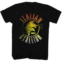 „Rocky Stallion Fade Slim Fit“ juodi unisex marškinėliai S