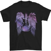 Electric Guitar Wings Guitarist Acoustic Unisex marškinėliai S gray