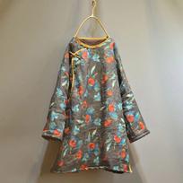 Johnature Women Vintage Parkas Print Gėlėti paltai Žieminiai megztiniai Kinietiško stiliaus Moteriški rūbai Paltai su mygtukais One Size gray
