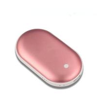 USB Rechargeable Winter Mini Hand Warmer Heating Pad Mobile Power Hand Warmer Warmer Pocket Mini Cartoon Electric Heater 1pc rožinė