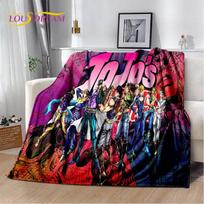 jojo's Bizarre Adventure Anime Soft Plush Blanket,Flannel Blanket Throw Blanket for Living Room Bedroom Bed Sofa Picnic Cover 3D 75x100cm (30x40inch) gray