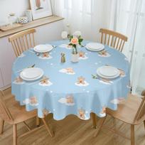 Žvaigždės debesys ir lokiai Apvalaus stalo užtiesalai festivalio pietūs Neperšlampami staltiesės stalo užtiesalai vestuvių vakarėliui dekoruoti 4pcs 33x48 Table mat gray