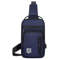 Unisex krūtinės krepšys Paprastas laikymo krepšys Lengvas kelioninis maža kuprinė Crossbody Bag Mada Kasdieniai vienetiniai krepšiai tamsiai mėlyna spalva