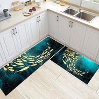 Virtuvė Grindų Kilimėlis Svetainė Ilgo ploto Kilimėliai Balkonas Prieškambaris Dekoras Kilimas Vonios Neslystantys Ploni Kilimėliai Namai Įėjimo Kilimėlis 40cmx60cm 1pc black