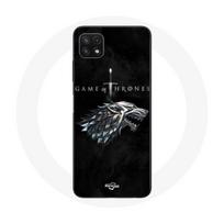 Coque maniacase pour Samsung Galaxy A22 5G Game of Thrones Saison 8 Le Trône de Fer La maison Stark Logo L'hiver arrive juoda