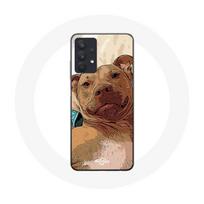 Coque Samsung Galaxy A32 4G American Pit Bull Terrier Marron ruda