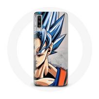 Dėklas - Samsung - Galaxy A70 - Silikoninis - Minkštas - Anime Dragon Ball Goku Mėlynas juoda