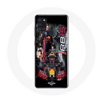 Maniacase dėklas Samsung Galaxy A21S Formule 1 Max Verstappen F1 lenktynininkas Red Bull 15 juoda