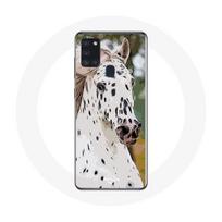 Case - Appaloosa - Samsung Galaxy A21S - Soft - Protection - White horse