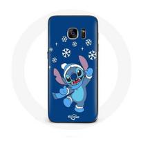 Coque pour Samsung Galaxy S7 Edge Stitch neige Noël bleu