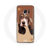 Coque pour samsung galaxy S6 edge Basset Hound chien visage
