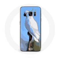 Coque pour samsung galaxy S6 edge Cacatoès Perroquets blanc Oiseaux