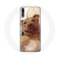 Coque pour Huawei P20 American Pit Bull Terrier Marron ruda