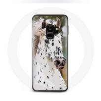 Coque pour samsung galaxy S9 plus Appaloosa Cheval blanc
