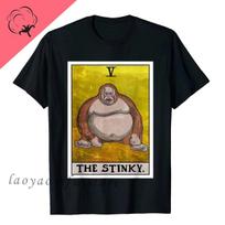 Kawaii Smirdantis Mėmė Tarot Kortelė Oho Smirdantis Beždžionė Marškinėliai Grafiniai Marškinėliai WoUnisex Unisex Dydžio Marškinėliai Unisex Drabužiai WoUnisex Viršūnės L