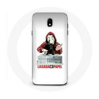 Coque pour Samsung Galaxy S5 La casa de papel masque logo fond blanc
