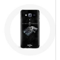 Coque pour Samsung Galaxy J7 Game of Thrones Saison 8 Le Trône de Fer La maison Stark Logo L'hiver a
