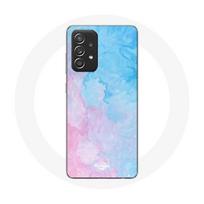 Coque pour Samsung Galaxy A52 Fond bleu rose rožinė