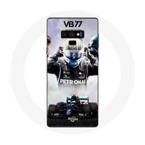 Coque pour Samsung Galaxy Note 9 Formule 1 Valtteri Bottas pilote de course F1 Noir