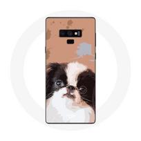 Coque pour Samsung Galaxy Note 9 Épagneul japonais Noir et Blanc Race de chiens
