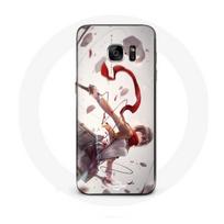 Coque pour Samsung Galaxy S6 Edge Mikasa Ackerman Attaque des Titans Manga