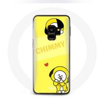 Coque pour Samsung Galaxy S9 BTS Bangtan BT21 Chimmy Jimin Fond Jaune