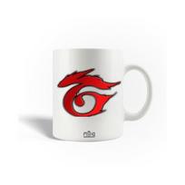 Keramikinis puodelis - Garena Free Fire - Raudonas logotipas - 30cl - Galima plauti indaplovėje - 9,5cm