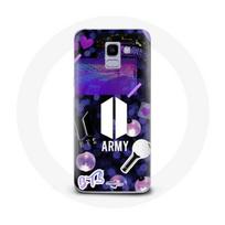Coque pour Samsung Galaxy A6 2018 Bangtan Sonyeondan Logo BTS Et Logo ARMY I Purple You