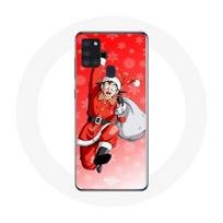 Case - Maniacase - Samsung Galaxy A21s - Anime Son Goku - Protection - Soft juoda