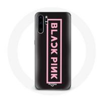 Coque pour Huawei P30 Pro Blackpink Logo Rose Fond Noir