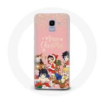 Coque pour Samsung Galaxy A6 2018 Demon slayer merry christmas affiche Anime Manga