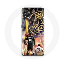 Dėklas, skirtas Huawei P20 Lite PSG Neymar ir Mbappé Linksmų Kalėdų