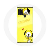 Coque pour Samsung Galaxy A21S BTS Bangtan BT21 Chimmy Jimin Fond Jaune