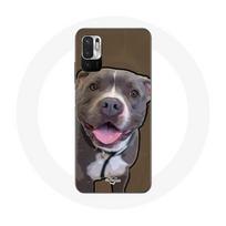 Coque pour Xiaomi Poco M3 Pro Chien Pitbull Blanc gris