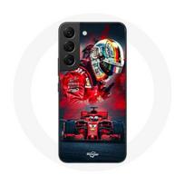 Coque pour Samsung Galaxy S22 Formule 1 Sebastian Vettel Pilote F1 Rouge