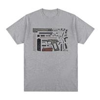 Glock anatomical Cool Pistol Weapon Handgun Trust marškinėliai Medvilniniai unisex marškinėliai Nauji TEE MARSKINĖLIAI Moteriški viršūnės 4XL beige