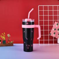 Big MAC Ice Cream Cup Girl Handle Sippy Cup juoda