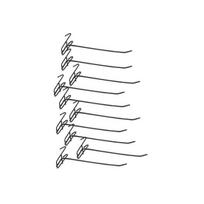 10 vnt. Kabliukai Dėvėjimui atsparūs nuimami metaliniai stabilūs tinklinio skydo pakabos namams 5 cm juoda