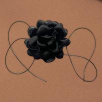 Chokeris Rožės Gėlės Užrišamas Vėrinys Vėrinys, Mergaitės Apykaklė ,Vėrinys skirtas juoda