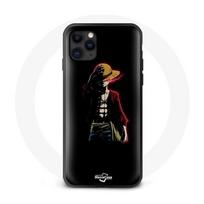 Case - Maniacase - Iphone 13 Mini - One Piece Manga Anime Luffy - Black - Soft juoda