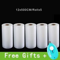 Household Food Vacuum Packing Bag For Vacuum Sealer Vacuum Storage bags Food Fresh Long Keeping 12/15/20/25/28cm*500cm 12cm5pcs white