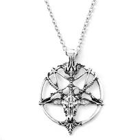 Senoviniai Pan God Skull pakabukai Karoliai Vyriški Mados Pentagrama Ožkos galvos pakabukas Grandinė Unisex Sėkmės lydinio gotikiniai karoliai papuošalai