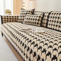 Houndstooth sofos pagalvėlė žieminė pastorinta vilnos pagalvė Nauja neslystanti odinė sofos užvalkalas užvalkalas audinio pagalvėlė 70*70cm