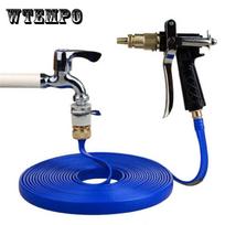 Car Wash Water Gun Household Set High Pressure Watering Brush Car Antifreeze Explosion-proof Soft Hose Auto Supplies Spray Gun Head 5M geltona