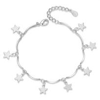 Koreietiškas saldus ir mielas penkiakampės žvaigždės apyrankės variantas, moteriška žvaigždė, meniška ir paprasta miela studentiška apyrankė Adjustable size white