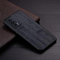 Dėklas Poco F5 Pro Redmi K60 Pro 5G funda bambuko medžio rašto Odinis viršelis Prabangus coque skirtas xiaomi poco f5 pro dėklui Viršelis Redmi K60 juoda