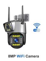 Nauja dviejų objektyvų 4G/WiFi IP kamera 8MP 4K stebėjimo kamera belaidė lauko išmaniojo namo naktinio matymo V380 skaitmeninio priartinimo CCTV kamera WiFi EU PLUG